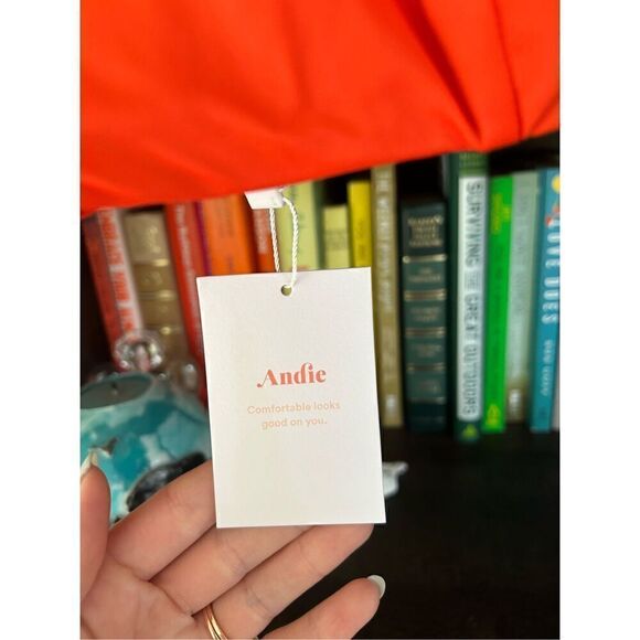 🐿️ NWT Andie Swim The Rockaway Bikini Top In Sire Orange Size XL - Picture 5 of 6